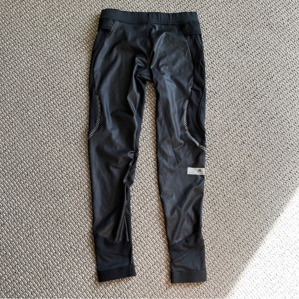 Adidas Stella McCartney  Women S/P Black With Grey Design Run Long Tights